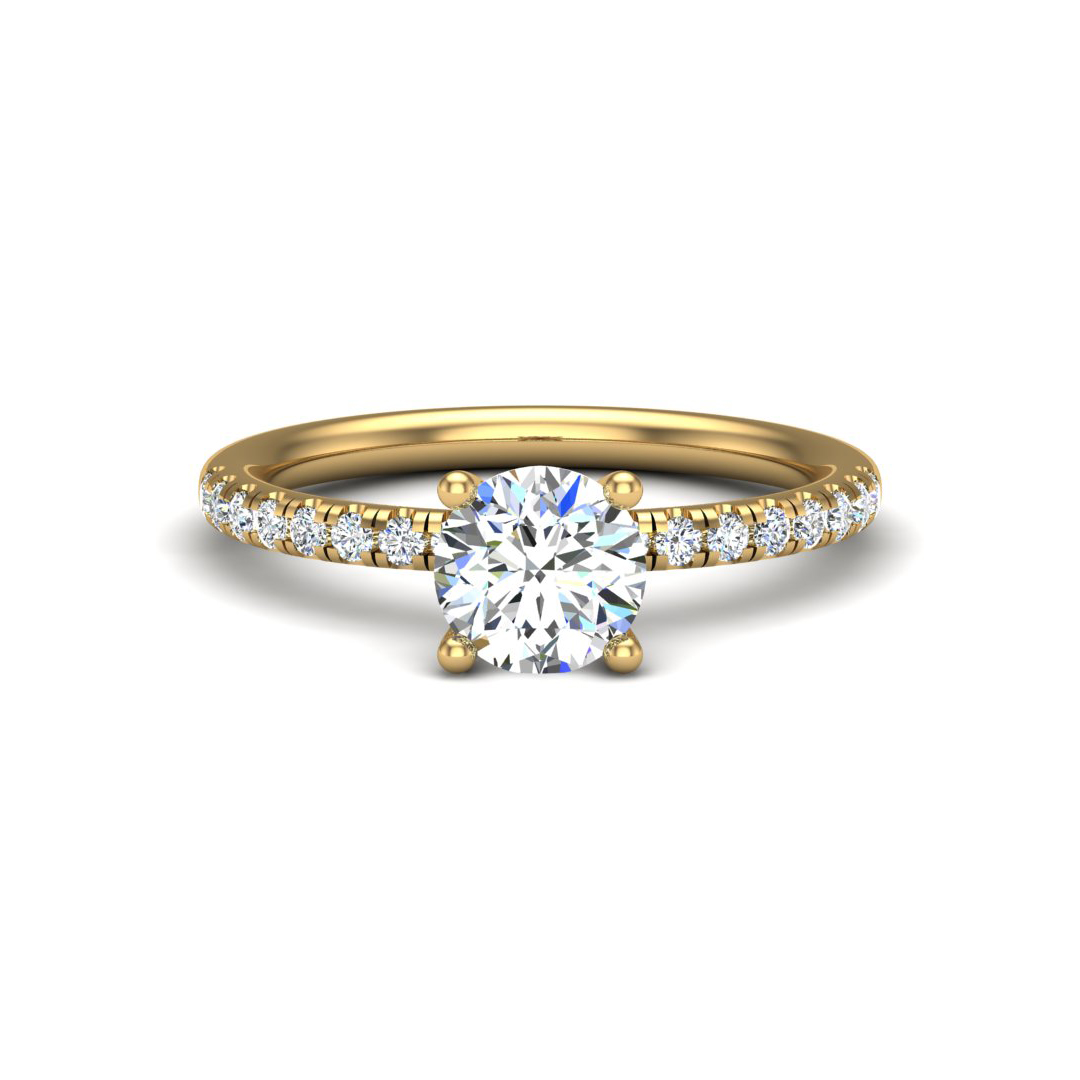 Charlotte Hidden Halo with Pave Band